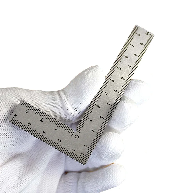 1PCS Mini L-shaped Ruler Measuring Layout Tool Stainless Steel Square Right Angle Ruler Precision for Building Framing Gauges