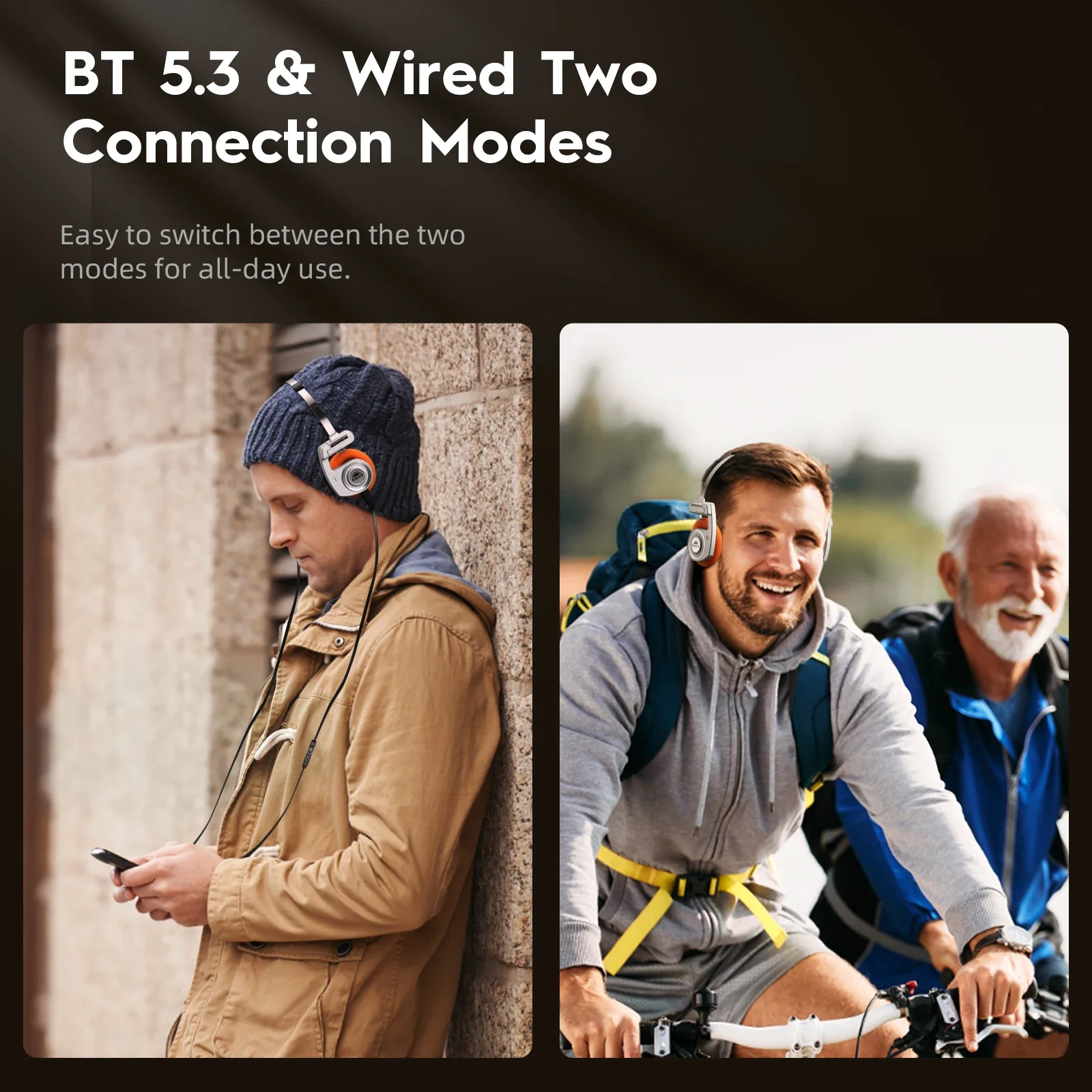 

OKCSC Retro 3 pro Wired Earphones 40mm Drive Open End HiFi Headset 3.5mm Plug with Microphone Wired Headphones 3rd Generation