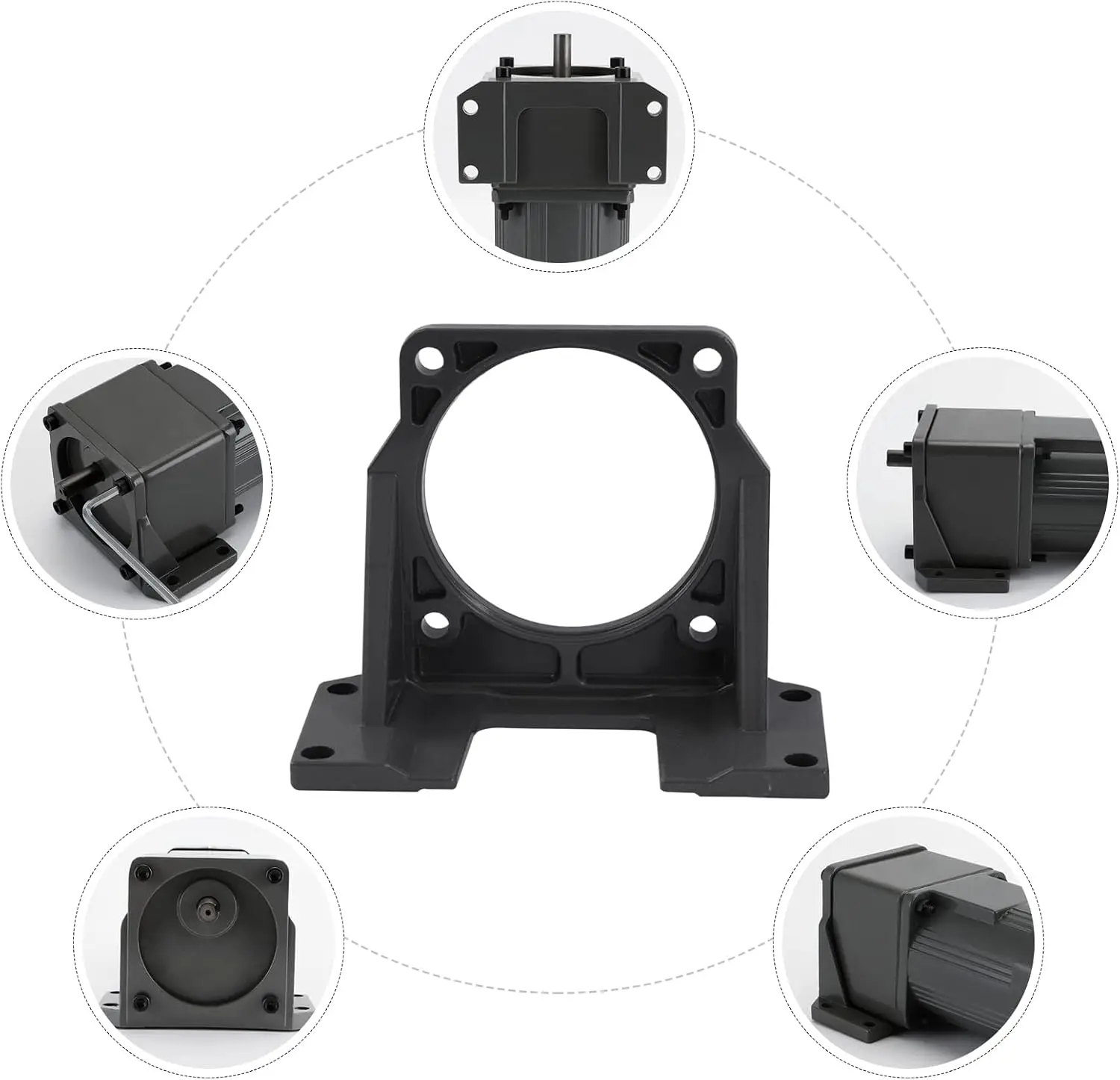 

Кронштейн для крепления двигателя, L-образный кронштейн из алюминиевого сплава, универсальная монтажная база для высокоточных редукторных двигателей