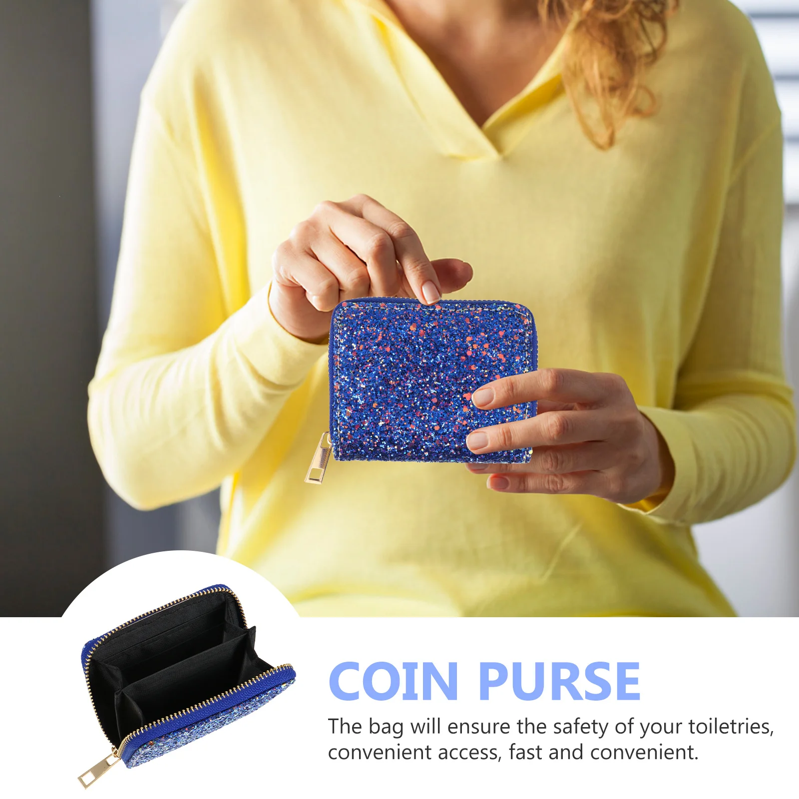 

Small Coin Purse Women Wallet PU Change Pouch With Zipper Vintage Storage Bag Small Items Travel Shopping