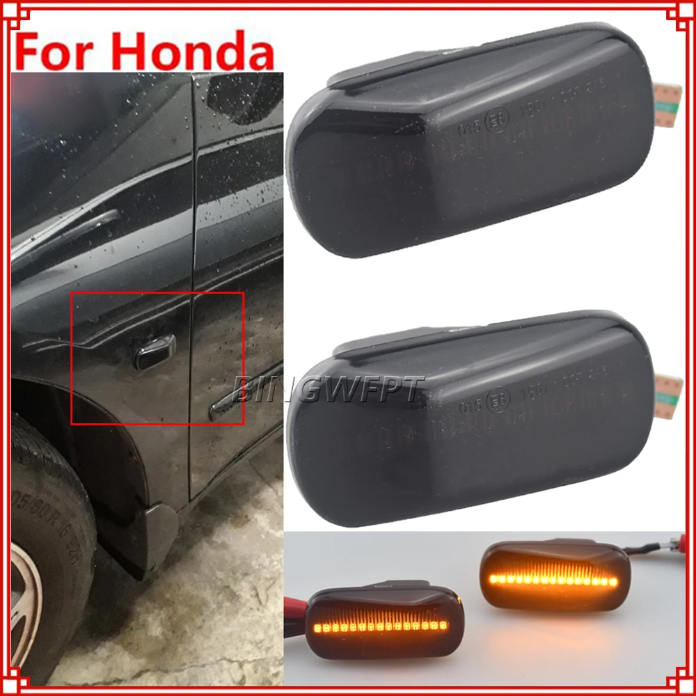 2PCS LED Side Marker Light Turn Signal Lamp For Honda CRV Accord Civic Jazz Fit Stream Integra DC5 Odyssey Acura Blinker Lights