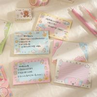 Multifunction Cute Lovely Memo Pad Journal Non-sticky Aesthetic Note Paper Notepad Korean Message Paper Scrapbooking