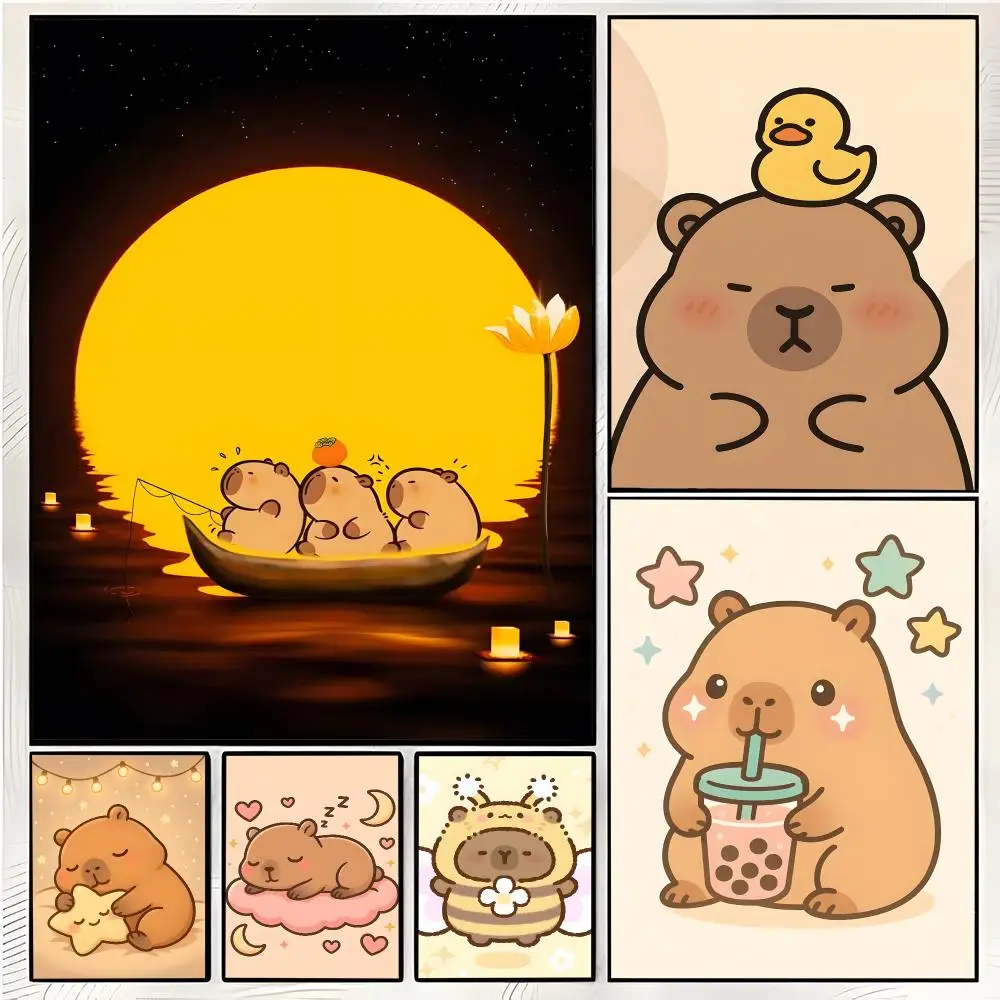 Animal Nature C-Capybara Poster Superior Home Space  Indoor Decorative Art & Home Decor
