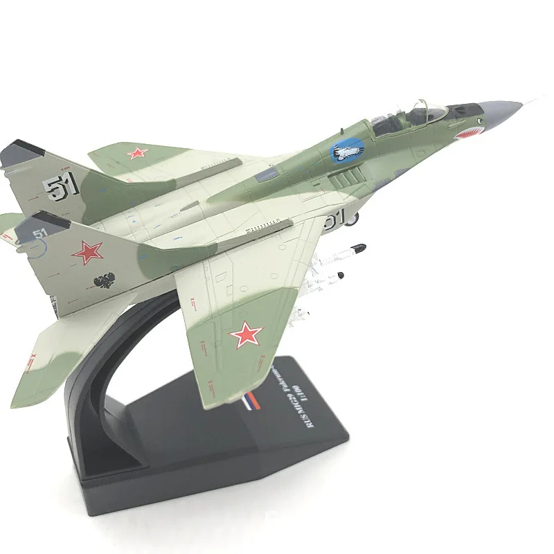 

1/100 Scale Russian MIG-29 Mig29 Fulcrum C Fighter Diecast Metal Assembled Finished Plane Aircraft Model Collection Gift or Toy