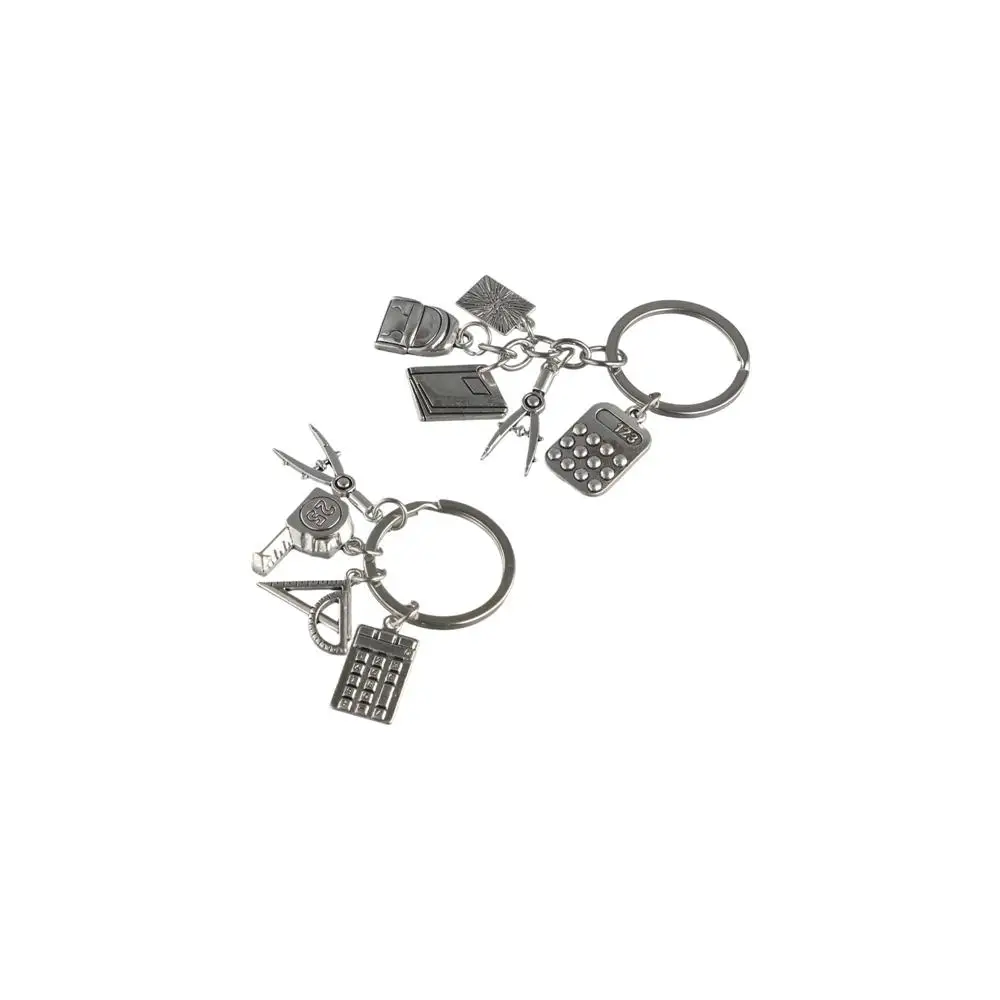 DIY Jewelry Math Formulas Keychain Calculator Book Geometry Keychain Backpack Compasses Student Keychain Greek Symbols Keychain