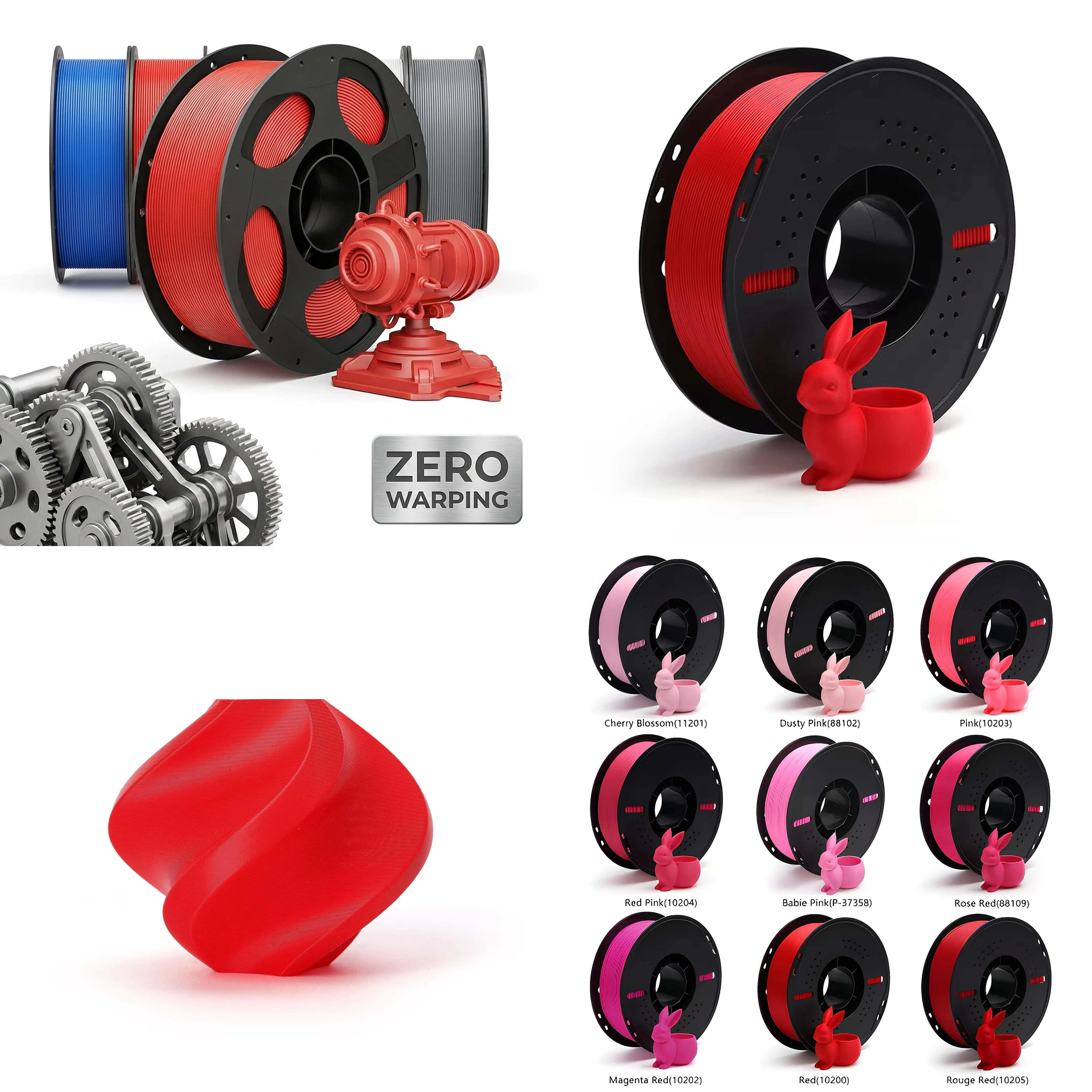 Advanced PLA+ 1.75mm 3D Printing Filament Industrial Pro High Speed Zero-Warping High Precision 1kg 12kJ/m Impact