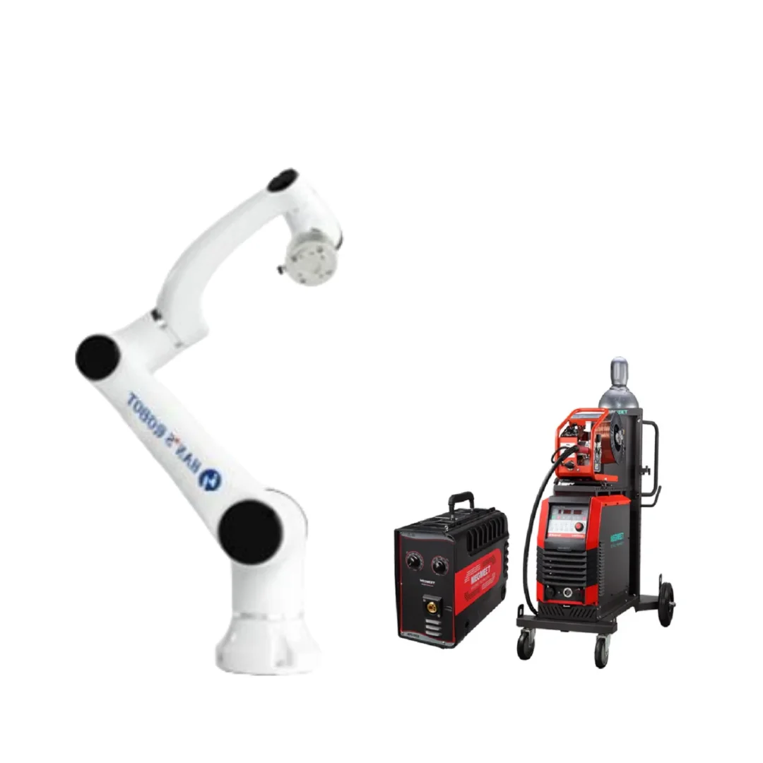 Han's Robot Elfin Collaborative Robot E10 With MEGMEET Welder And Welding Guns As Automatic Welding Cobot