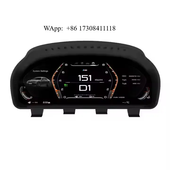 

For 5 Series F10 F11 3 Series F30 F35 X5 E70 E71 Speedometer Digital Cluster 12.3\" Stainless Steel Screen Dashboard LCD