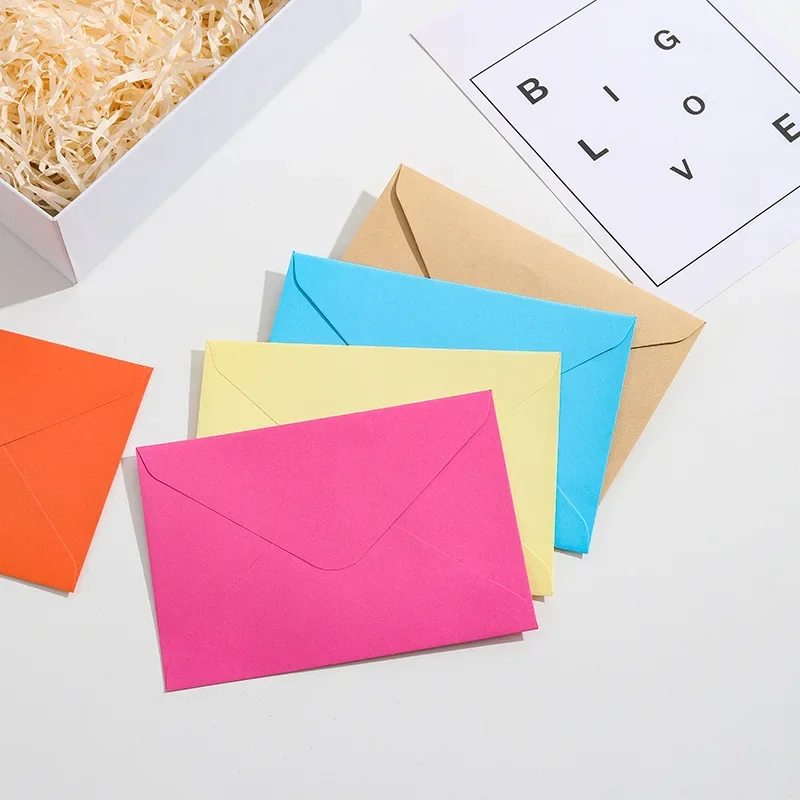 50pcs/lot Multiple Colors Envelopes 16x11cm Gift Greeting Card Business Card Envelope Western Envelopes for Wedding Invitation