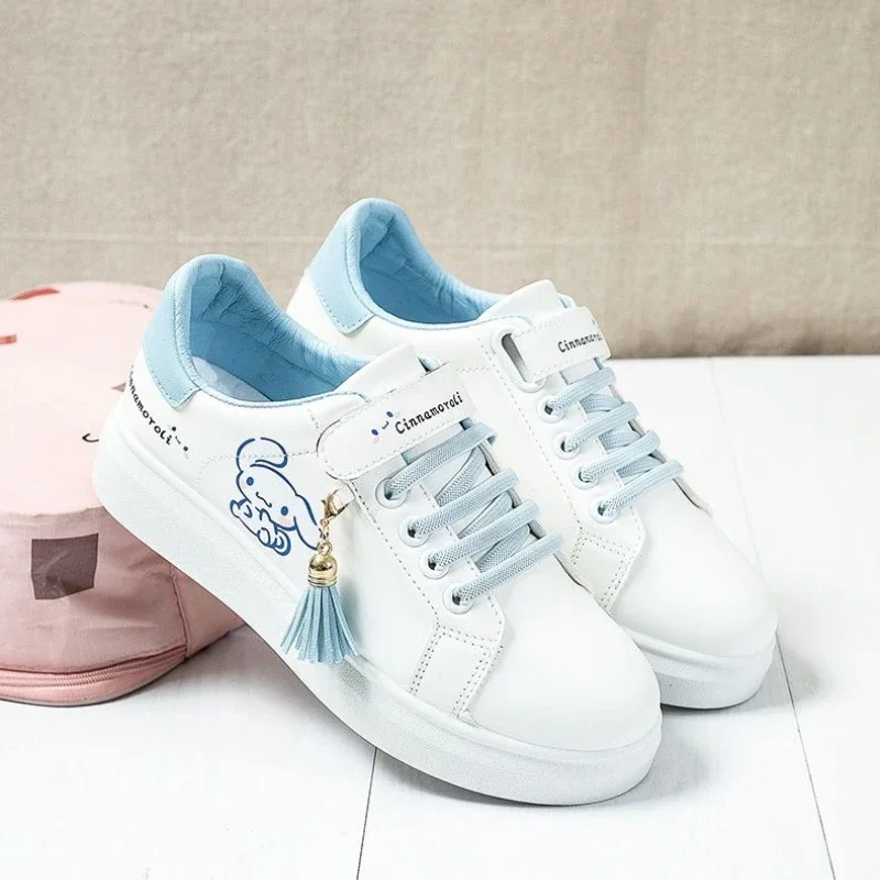 Sanrio Hello Kitty Children Shoes Kuromi Cinnamoroll Shoes Kawaii Bottom Anti-Slip Anime Sneakers Girl Heart Cute Soft Sneaker