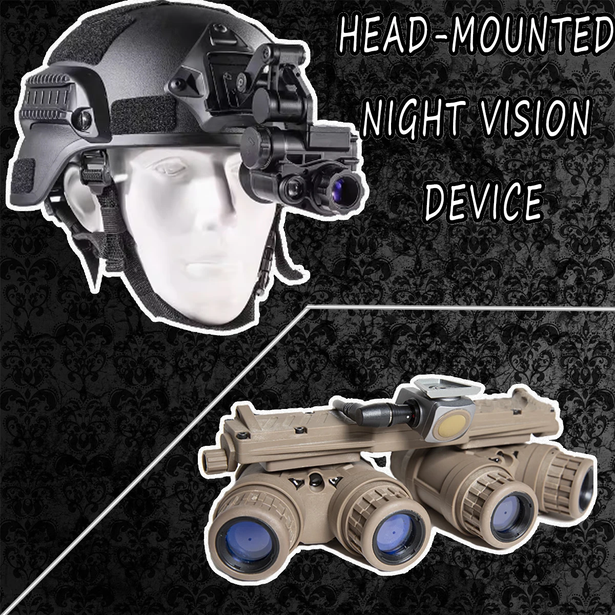 

Airsoft Hunting Tactical FMA GPNVG Functional versionNight Vision Goggles Model for Four-Tube Binocular Night Vision Cosplay