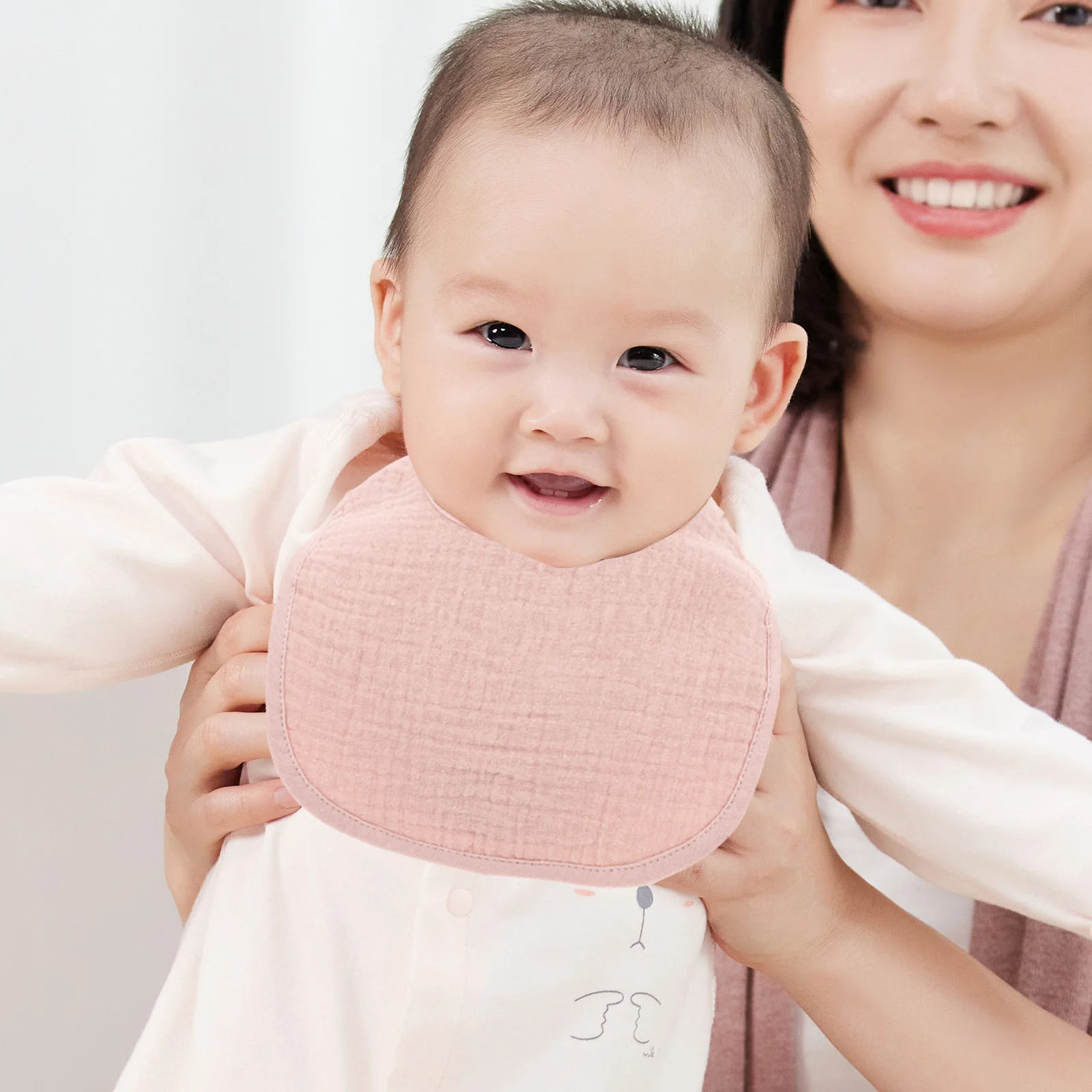 

5Pcs Comfortable Baby Cotton Bib Soft Toddler Feeding Bib Infant Drooling Bibs Reusable Saliva Towel for Kids Bibs