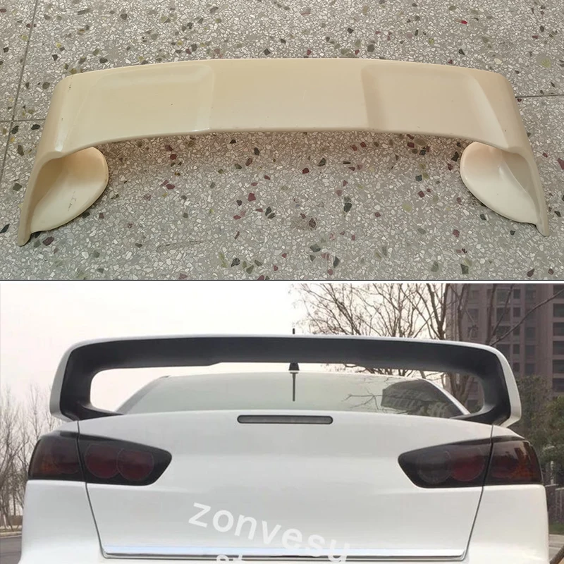 

For Mitsubishi Lancer 2008--2015 Year Spoiler Evo Style ABS Plastic Rear Trunk Wing Car Body Kit Accessories