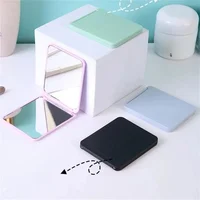 Portable Foldable Double-Sided Makeup Mirror Mini Pocket Size for Student Dormitory Desktop Home Decor Small Gift 5