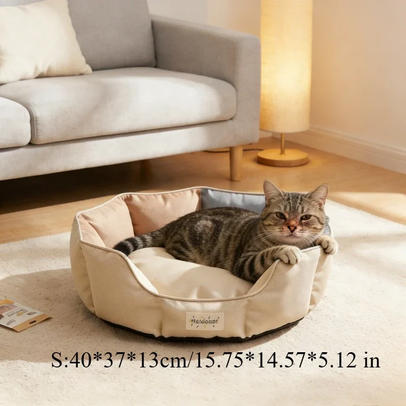 Cat Sleep Sofa Bed All-Season Pet Sleeping Pad Non-Slip Washable Cat and Dog Bed Suitable for Small and Medium Dogs and Cats