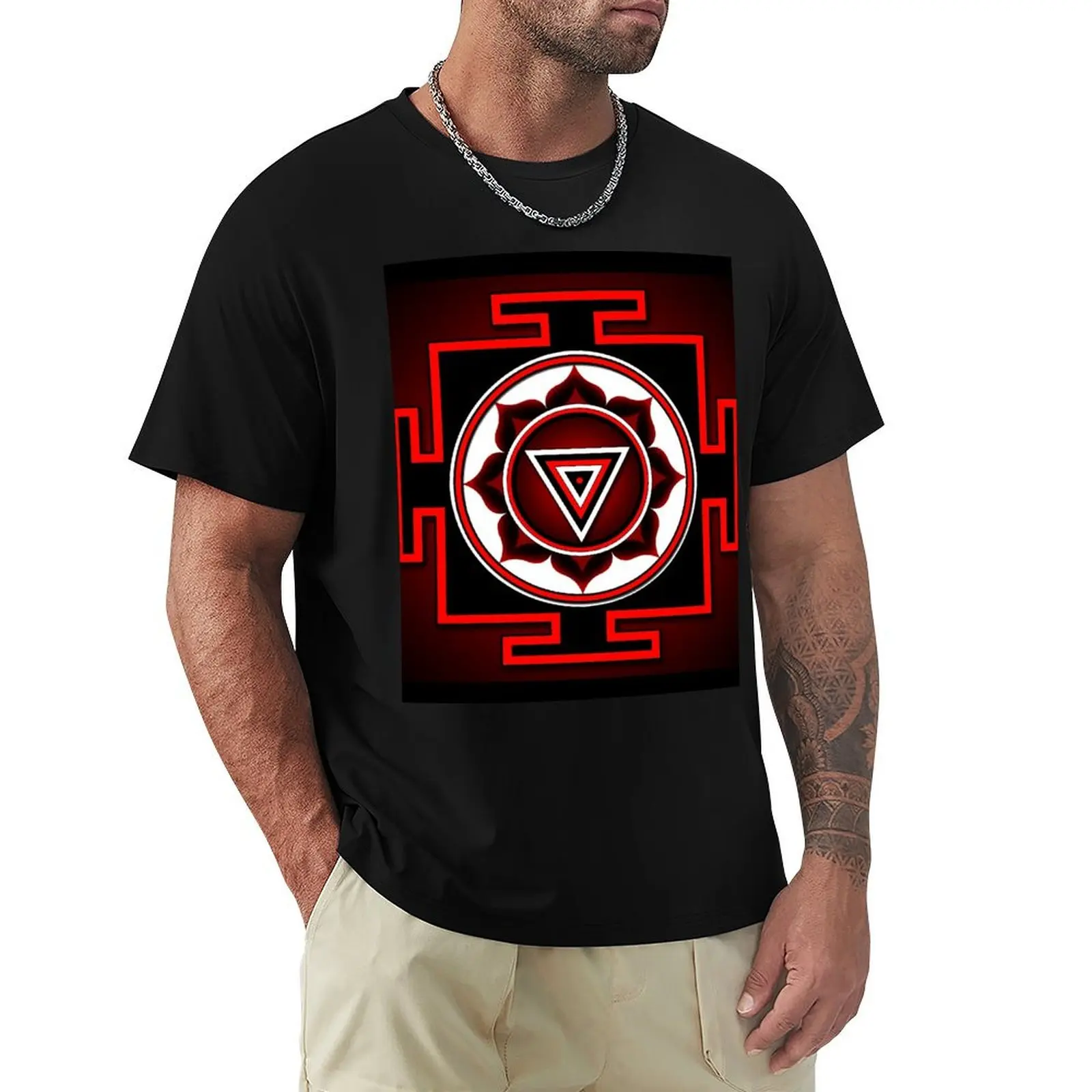 Kali Yantra T-Shirt Modern Print Casual T-Shirt