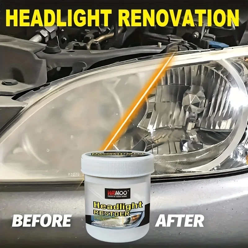 Headlight Restoration Kit for Cars - Universal Model, Plastic Material, Restores Yellowing,Scratches,Haze - Renovates Headlights