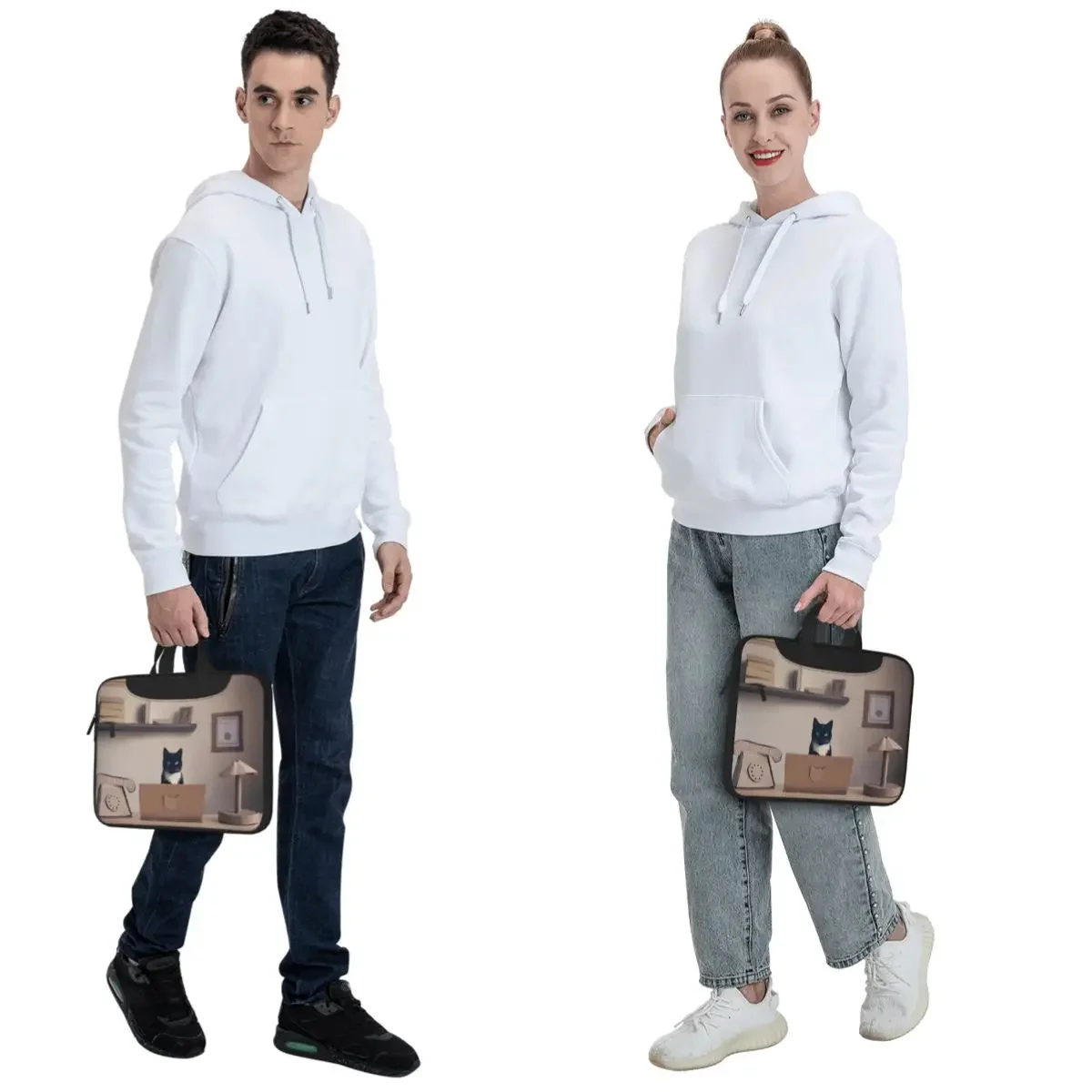 Eco Friendly Corporate Cat Crossbody Laptop Bag Case Computer Bag Resistant Protective Notebook Pouch for Macbook Pro
