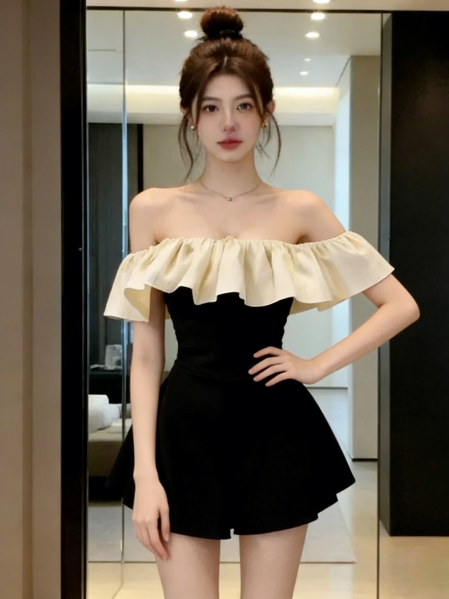 

Hebe Sle Bla oulder Jumpsuit Women's High Waist Slimming ort Pants Spring New Arrival Ele Versatile oulder ...