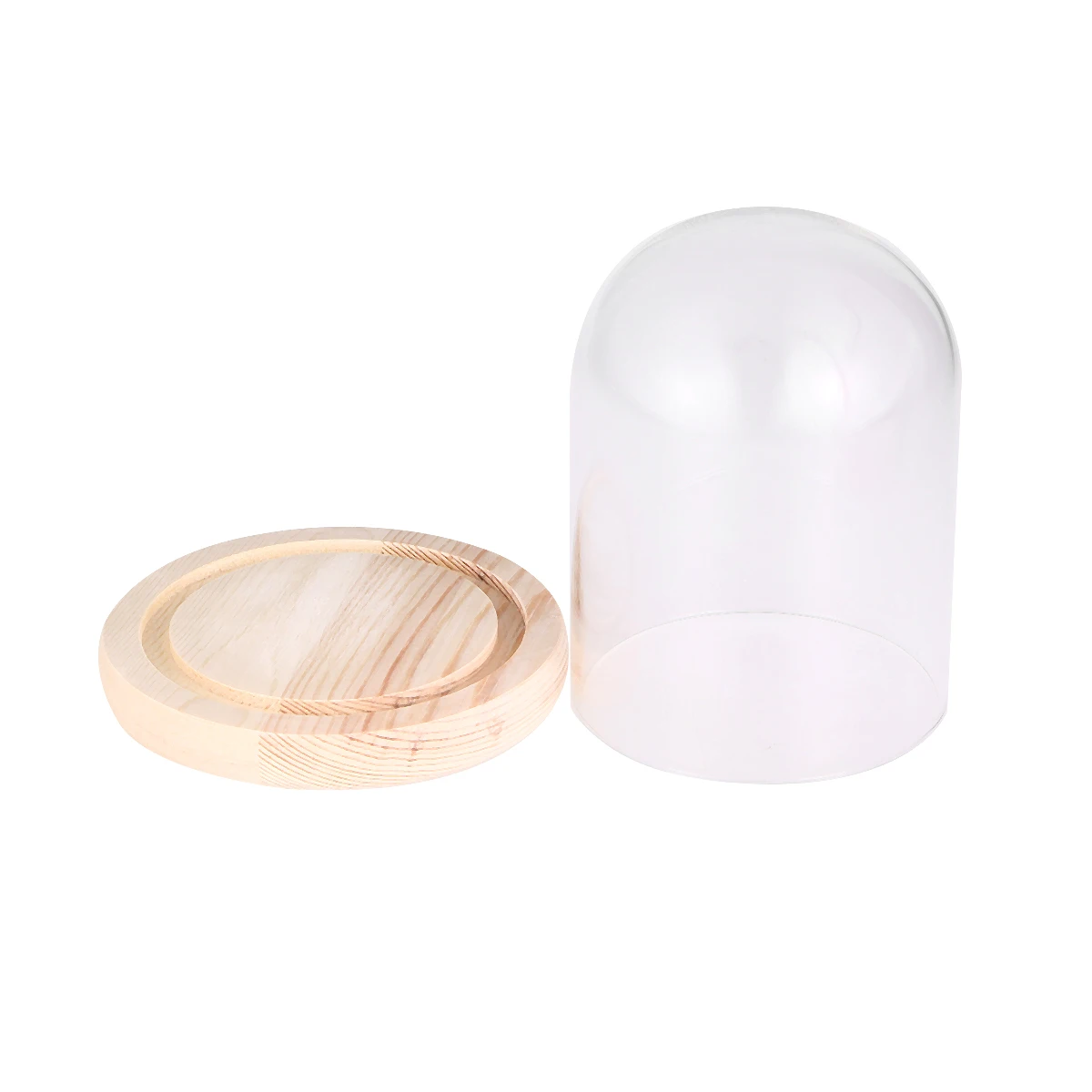 

Preserved Flower Glass Cover 10x14cm Transparent Dome Storage Decoration Floral Display Home Storage Container