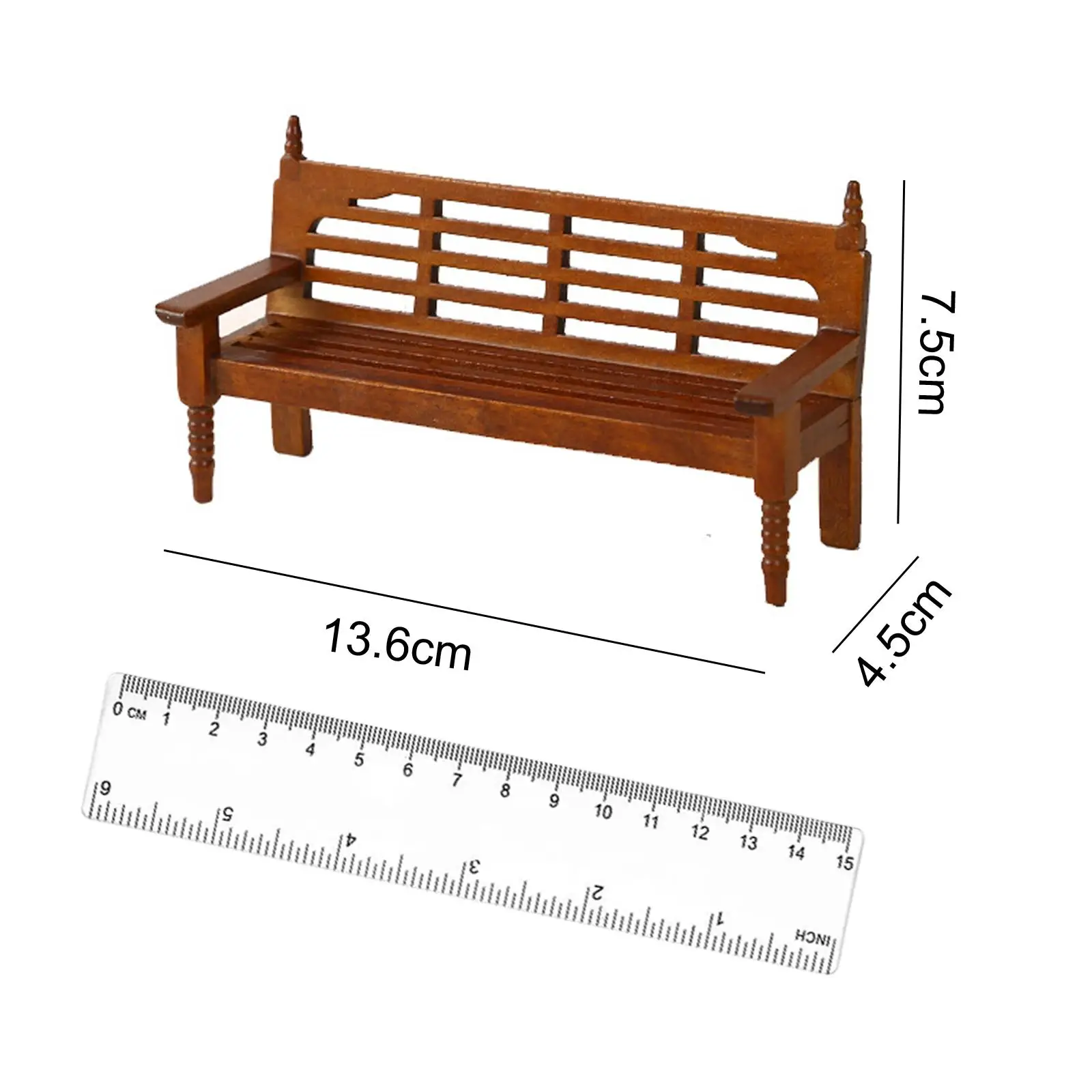 1:12 sedia reclinabile in legno sedia da portico in miniatura per Patio per Layout di scena della vita decorazioni paesaggistiche gioco di ruolo arredamento regalo