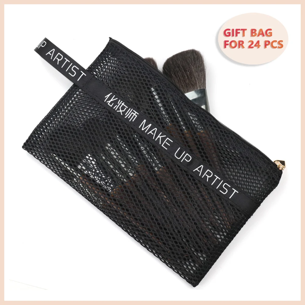 OVW Natuurlijke Geitenhaar Make-Up Kwasten Set Professionele Kit brocha maquillaje pedzle do makijazu blending vlekken borstel shader