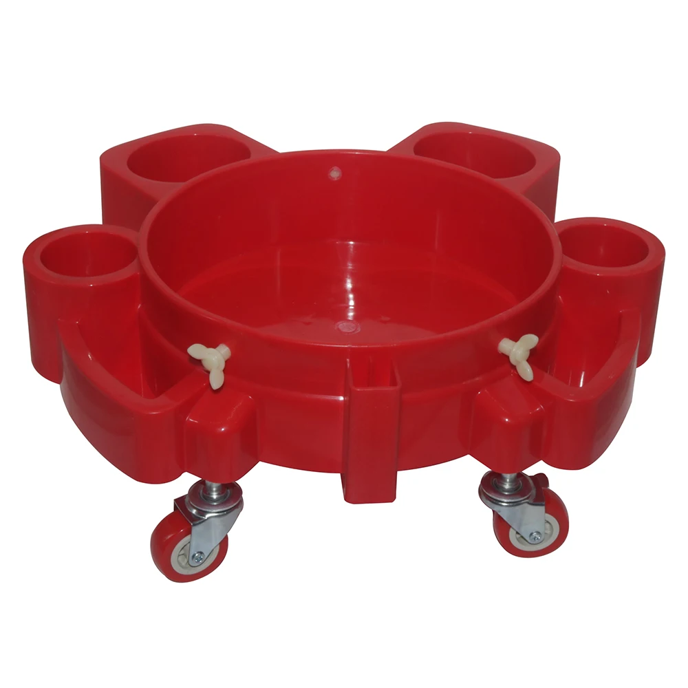 1 Pcs Pulley Base For Moving Water Bucket Mobile Car Wash Tool Car Wash Cloth Bucket 5 Pulleys Bucket Bracket Car Wash