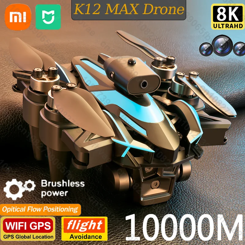 Xiaomi K12 MAX Drone 4k Profesional HD Camera Obstacle Avoidance Aerial Photography Brushless Motor Foldable Quadcopter Toy UAV