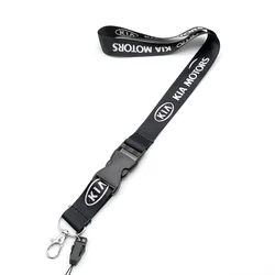 Nylon Neck Badge Hanging Strap Employee's Card Lanyard Keychain For Kia K5 Ev6 GT Line Elantra Sportage Rio SELTOS Picanto K2 K3