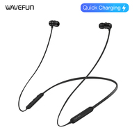 Wavefun Flex Pro 2024 Quick Charging Bluetooth Earphone V5.3 Wireless Headphones Neckband Stereo Earbuds TWS Mode with Mic