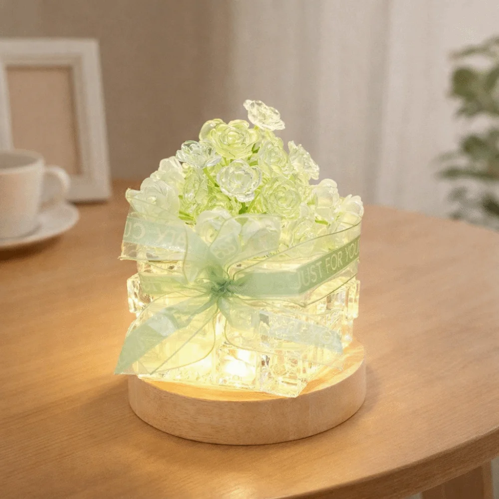 クリエイティブ-diy-ナイトライトエレガントな手作り模擬花ライト-usb-電源調光可能な-led-アイスキューブナイトライト家の装飾