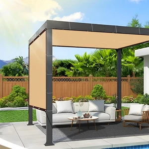 Kerai Jaring untuk Taman Tempat Perlindungan Matahari Persegi Tahan Air Perlindungan Sinar UV Kanopi Luar Ruangan Aksesori Berkemah Tenda Layar Kolam Renang Teras 12 kanopi luar ruangan penjualan terbaik - №