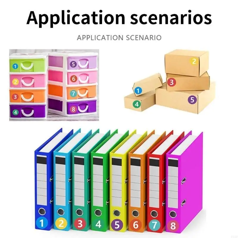10Sheets 1-100 Colorful Number Sticker Label for Classroom and Inventory Sorting