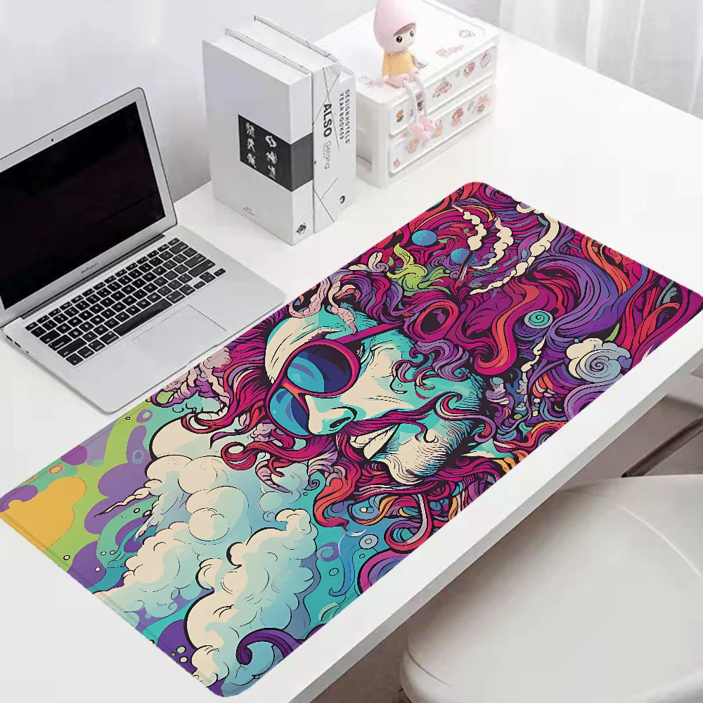 TRIPPY HIPPY Mousepad Gamer 900x400 Gaming Mouse Pad Desk Accessories Office Desktops Computer Mat Mats Keyboard Extended Xxl Pc