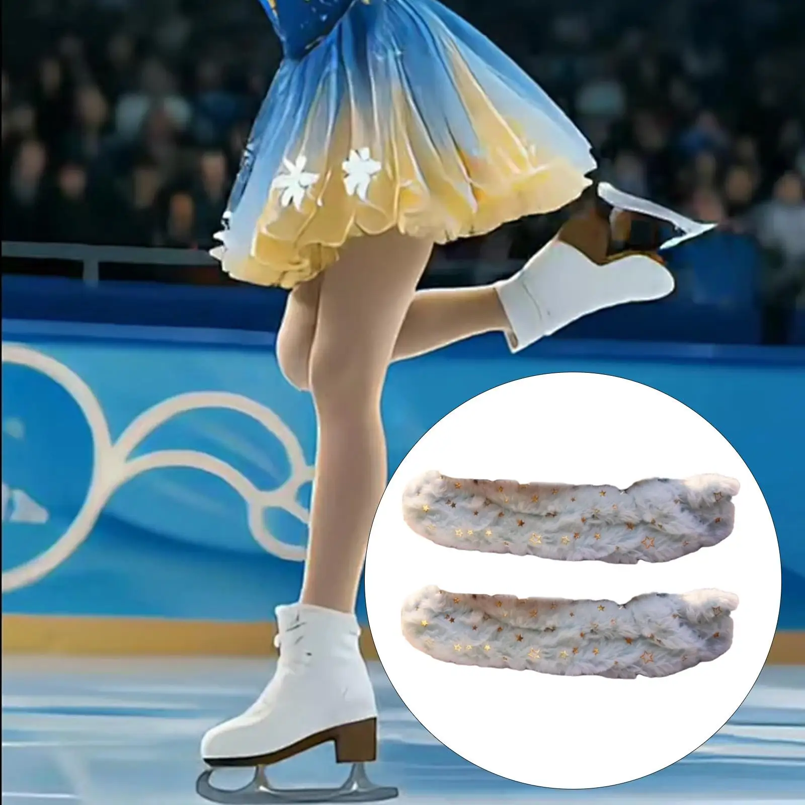 

Ice Skate Blade Covers Durable Acrylic Fiber Anti Scratch Protection for Figure Skates Hockey Winter Supplies
