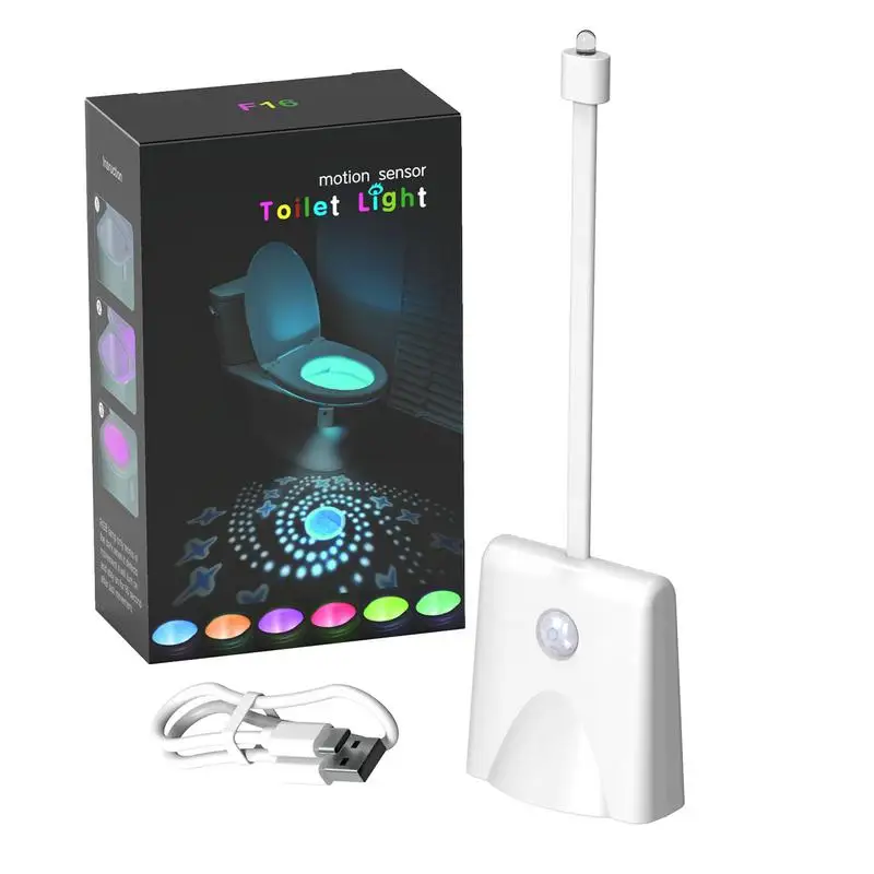 Toilet Bowl Night Light Rechargeable Toilet Rgb Atmosphere Light Motion Sensor Toilet Light Human Body Sensor Light Ambient