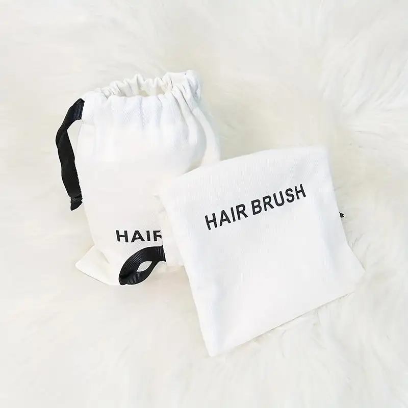 1/2/4pcs Canvas Drawstring Pouch, Air Cushion Comb Storage Bag, Wrist Storage Bag, Hairbrush Gift Bag, New Year Gift Accessory