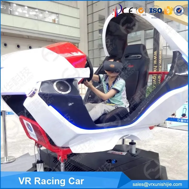 الملاهي 9D VR سينما القيادة سيارة ممر لعبة المعدات 3dof الحركة الكهربائية VR سباق السيارات محاكي #5
