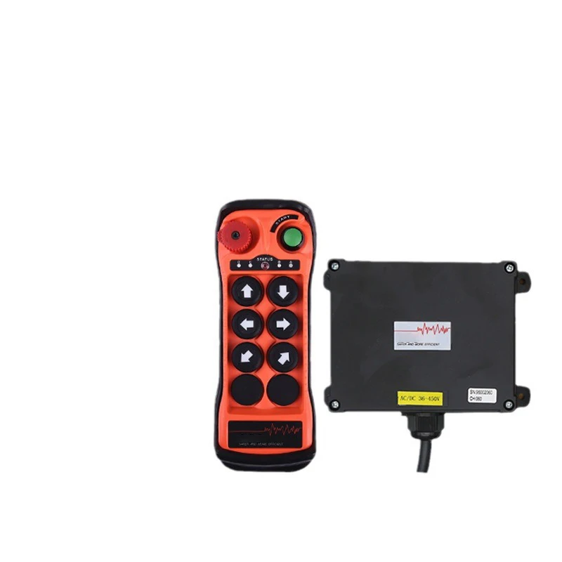 Controle remoto sem fio para guindaste de velocidade única 24v controle de botão de quatro direções à prova d'água industrial aéreo