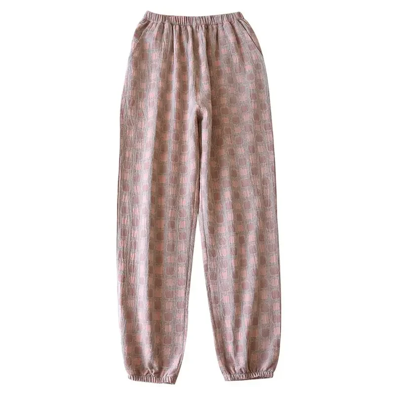 Pyjama hosen Sommer im Frühling dünne Pyjama hosen können außerhalb des literarischen und künstlerischen Stils im Retro-Stil aus reiner Baumwolle getragen werden