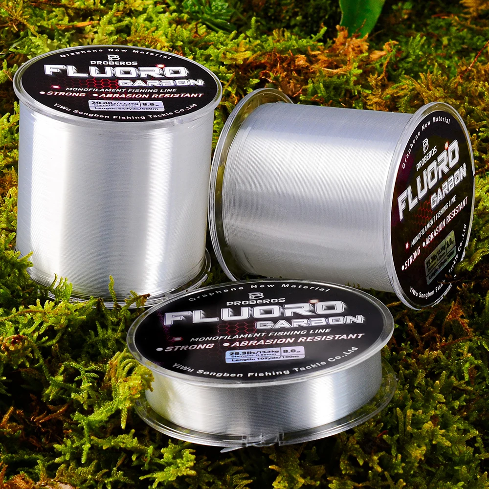 PROBEROS 300/500M Fluorocarbon Angelschnur: Nylon-Kohlefaser-Softleader für sinkende Schnüre & Fliegenfischen – Detail 11