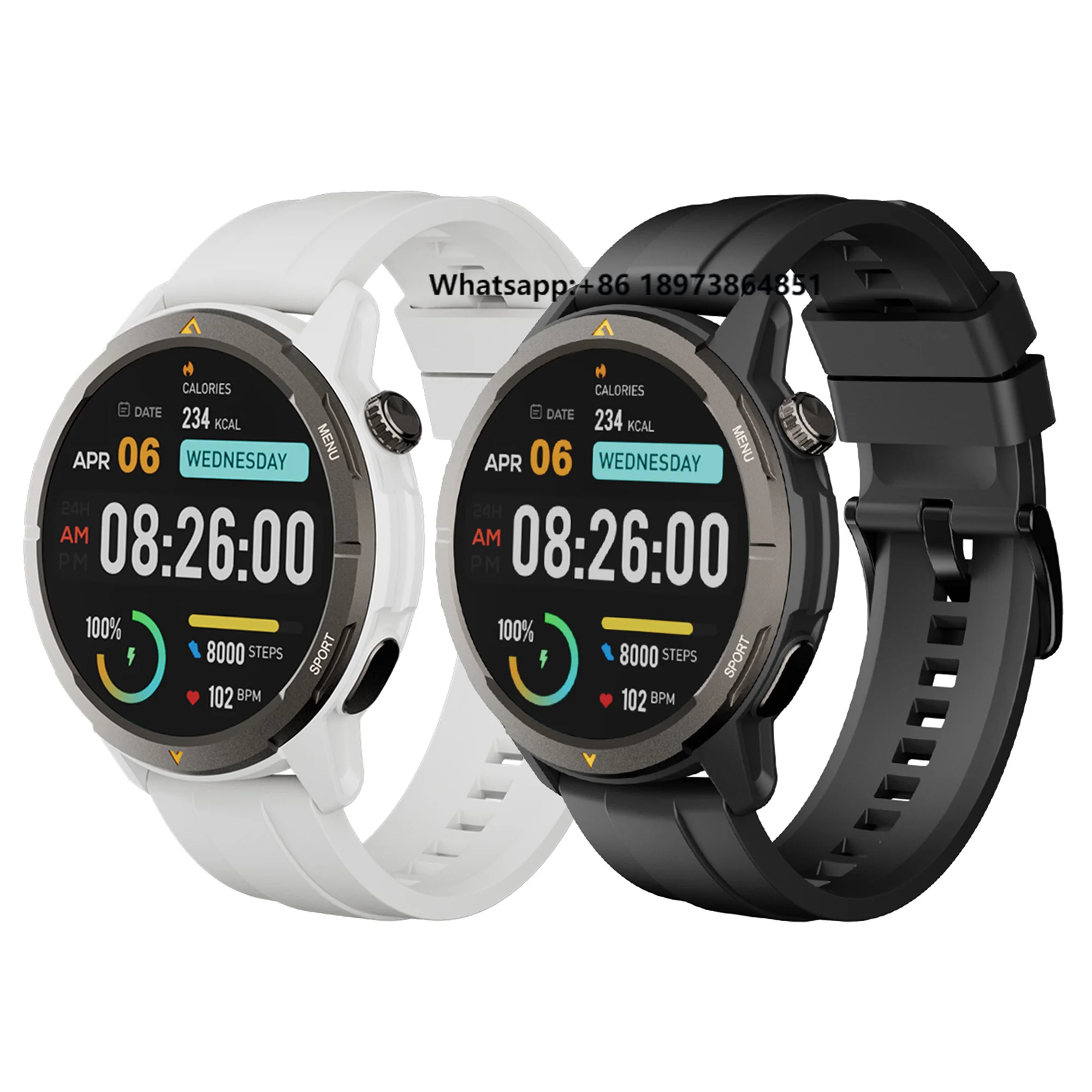 

[Official Price] AGM WATCH W1 5ATM Smartwatch Waterproof GPS Round Smart Watch BT Call Smart Watch Manufacturer with OEM ODM