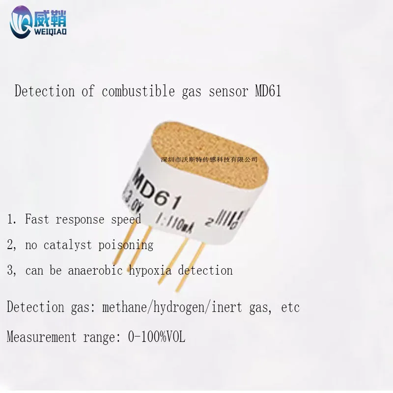 MD61 Combustible gas sensor Methane hydrogen 100% full range concentration detector probe element