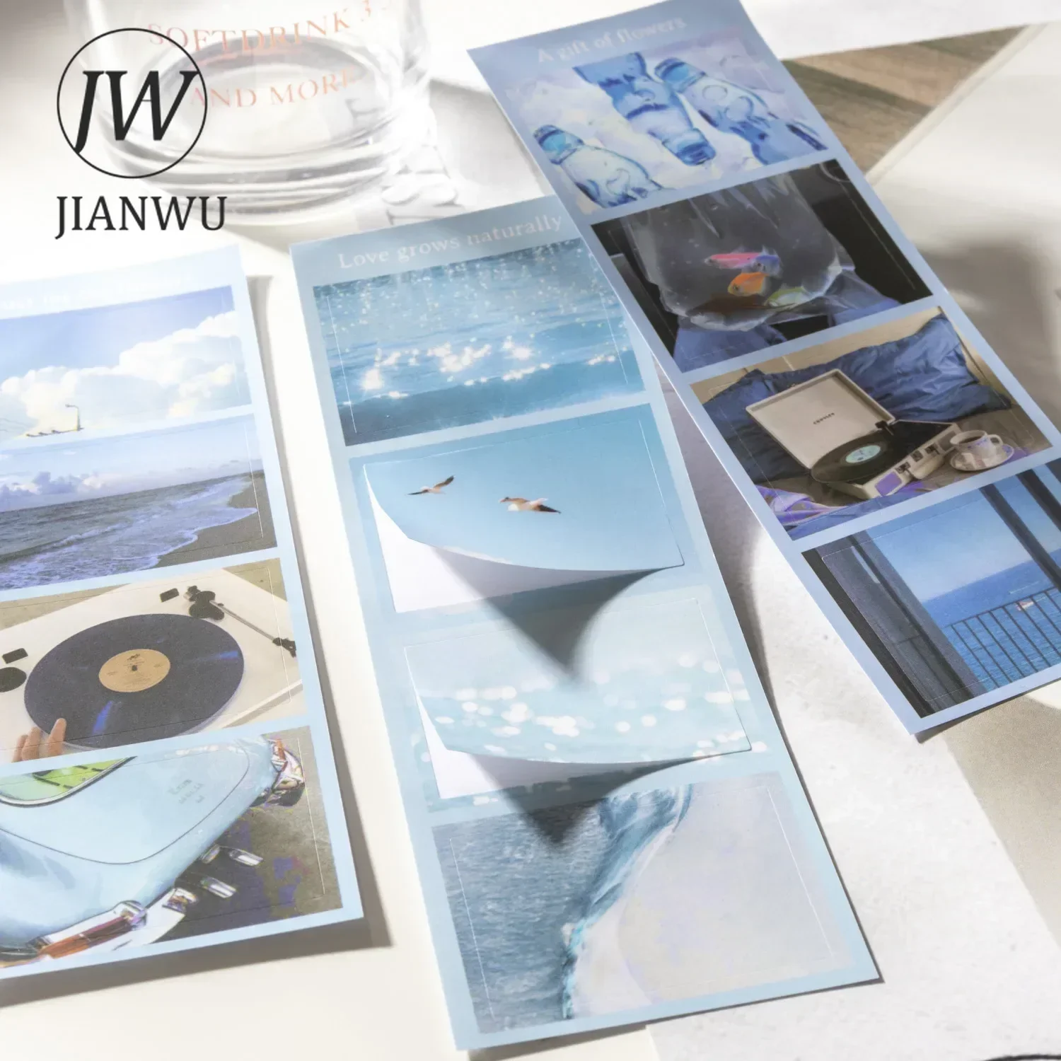 JIANWU Life Is Small and Beautiful Series Vintage Landscaping Material Collage Sticker Book Creative DIY Journal Stationery