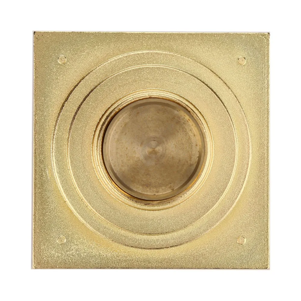 Brass Floor Drain Square With Strainer Bathroom Floor Drain 10 x 10cm/3.94 x 3.94in Gold Color Antique Brass Drain Shower