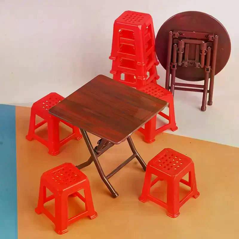 1/12 casa de bonecas simulação cadeiras mesa modelo conjunto casa de bonecas mini móveis decoração casa bonecas acessórios fingir jogar brinquedo