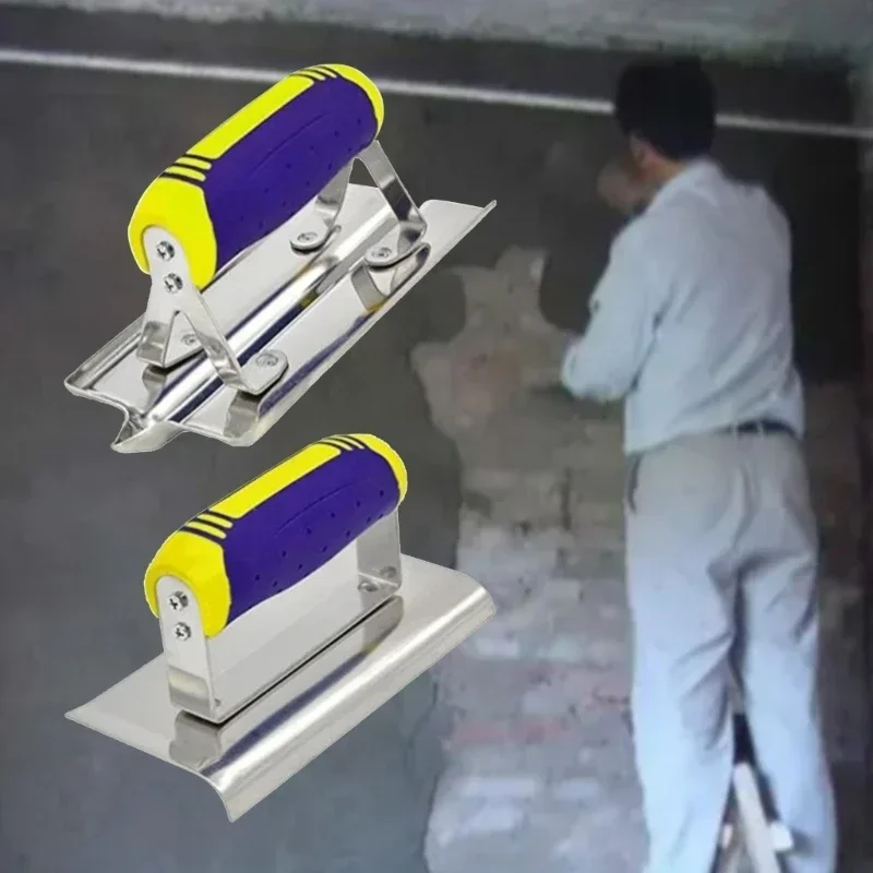 Home Tools 2-delige roestvrijstalen pleisterspaan Vlottervloer Troffel Beton Groover voegsnijder voor hoeken/scherpe hoeken