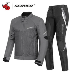 SCOYCO Summer New SCOYCO Men's Motorcycle Riding Jacket Breathable Motocross Reflective Motorbike Jackets CE Protectors