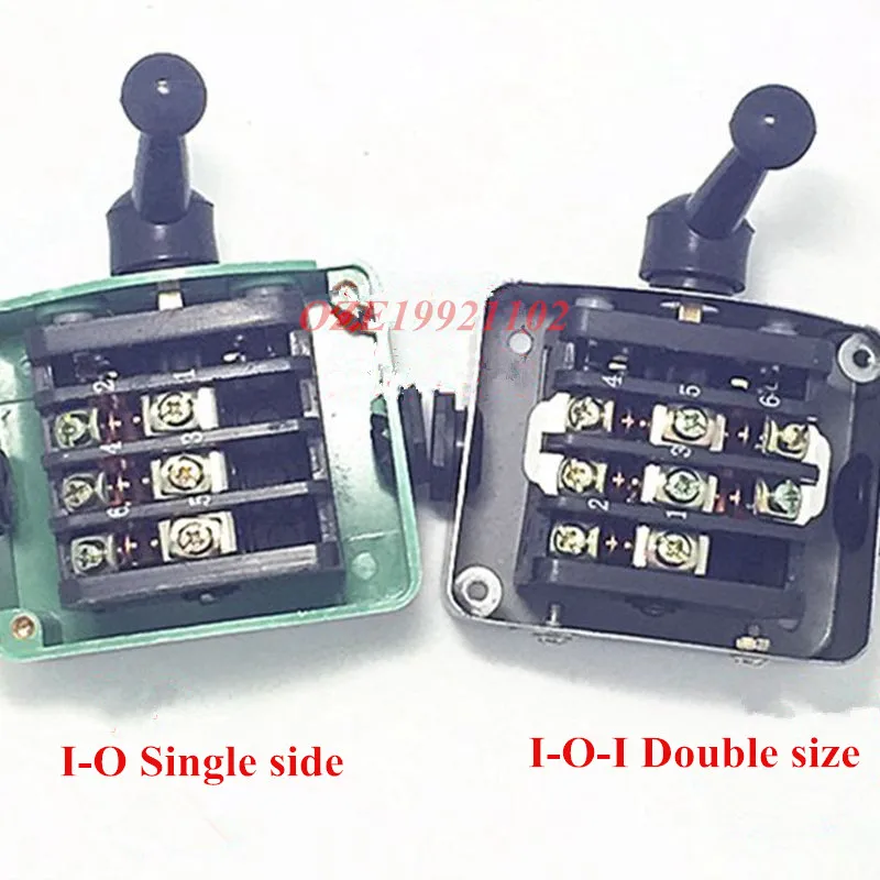 1PC Motor Reversing Drum Switch AC 500V 15A 30A 12mm Cable Connector Hole Dia Plastic shell(Green) Iron Shell(Gray )