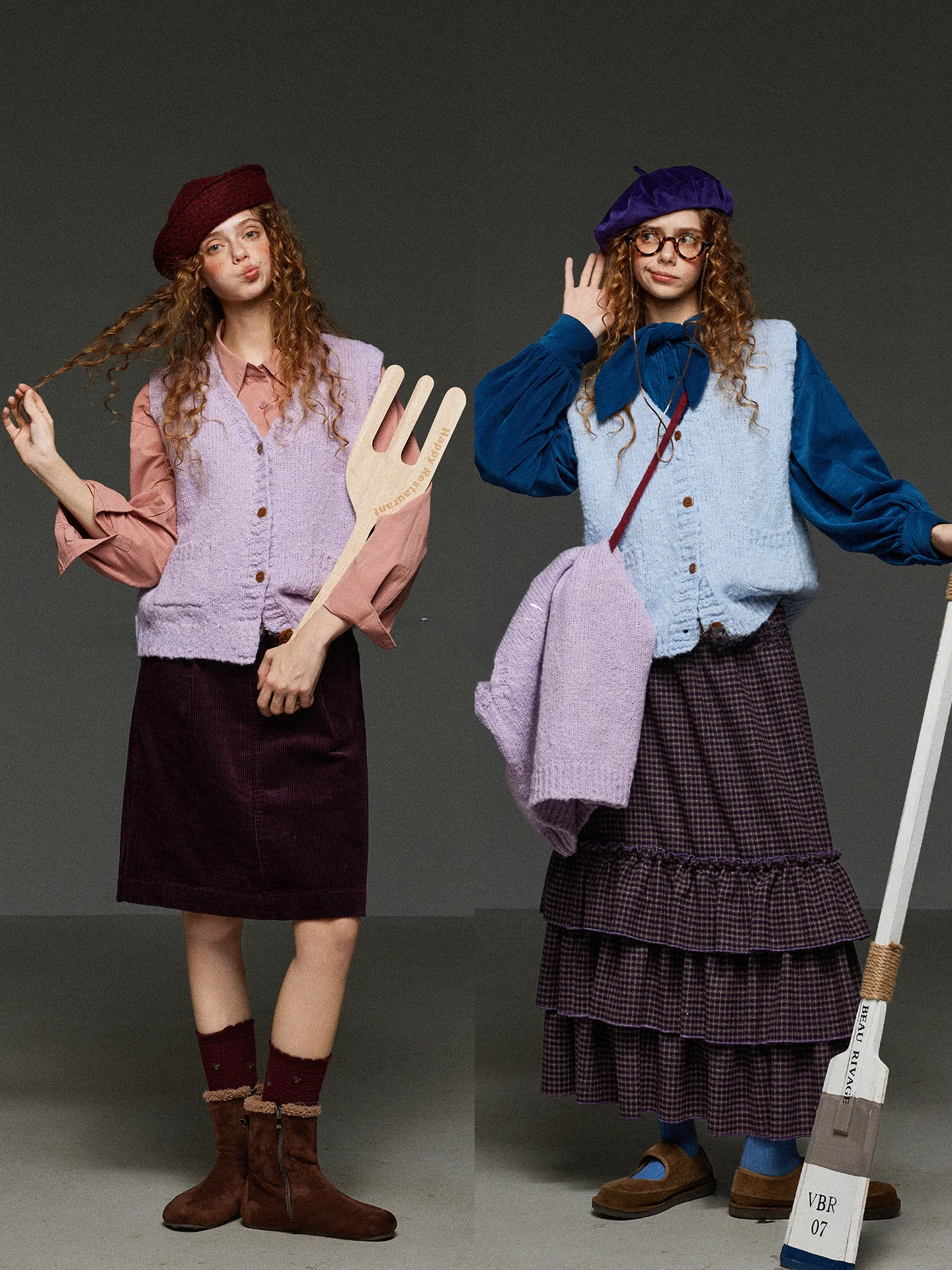 

TNIT Retro Layered Soft V-Ne Knitted Vest Women's Spring Single Button ort Svel Jaet Top Commute Sle Pure Color